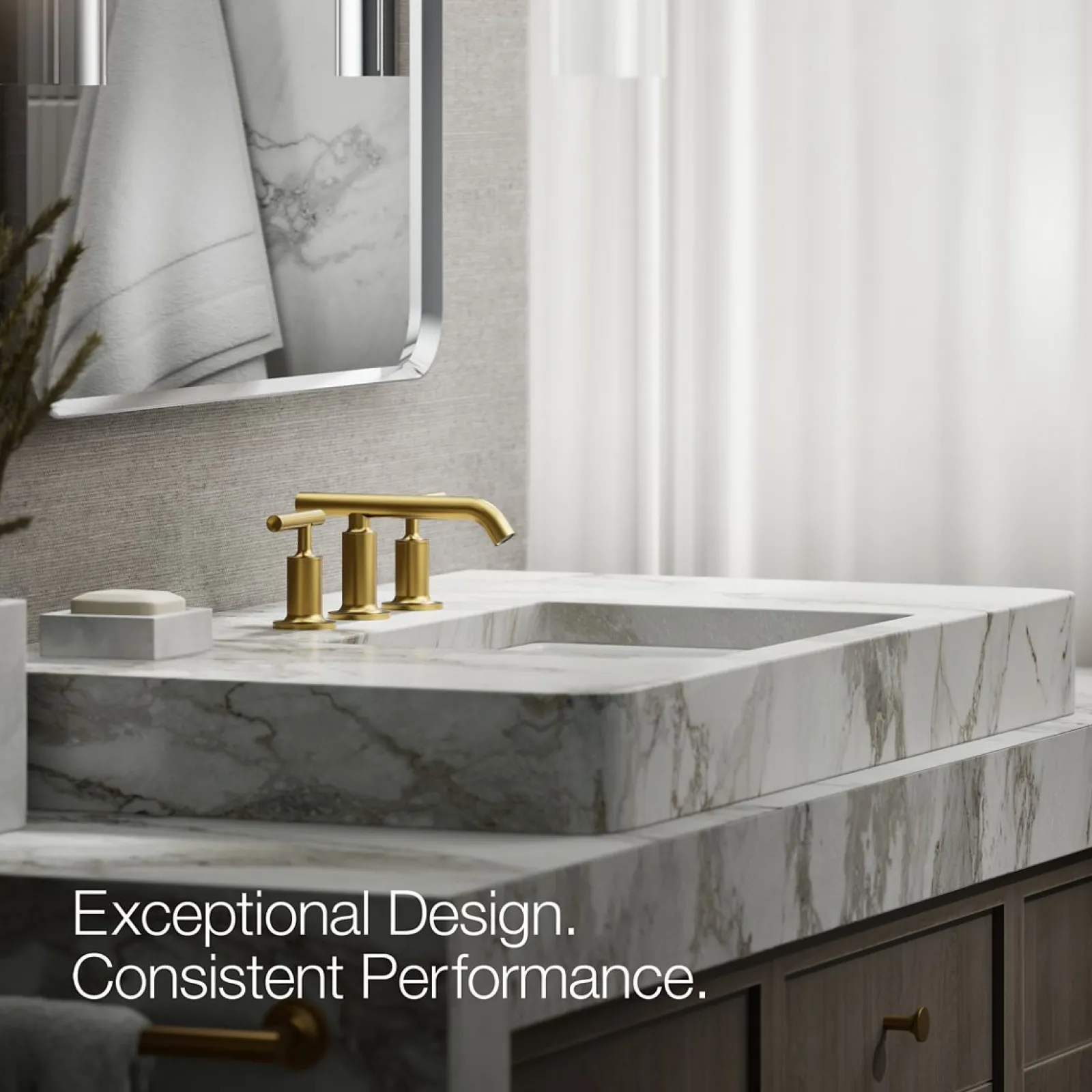 Widespread bathroom sink faucet with Lever handles, 1.2 gpm^Kohler