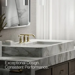 Widespread bathroom sink faucet with Lever handles, 1.2 gpm^Kohler
