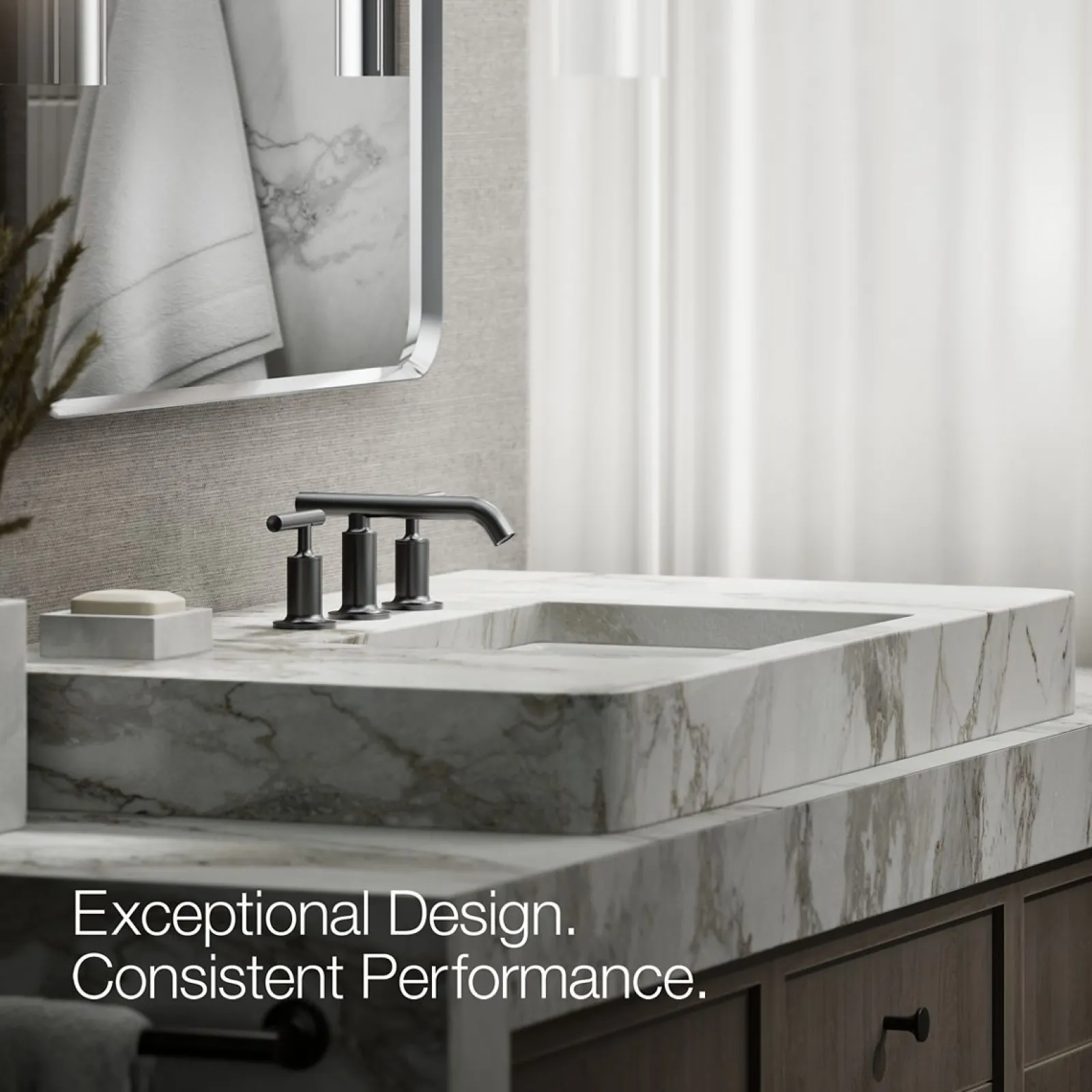 Widespread bathroom sink faucet with Lever handles, 1.2 gpm^Kohler