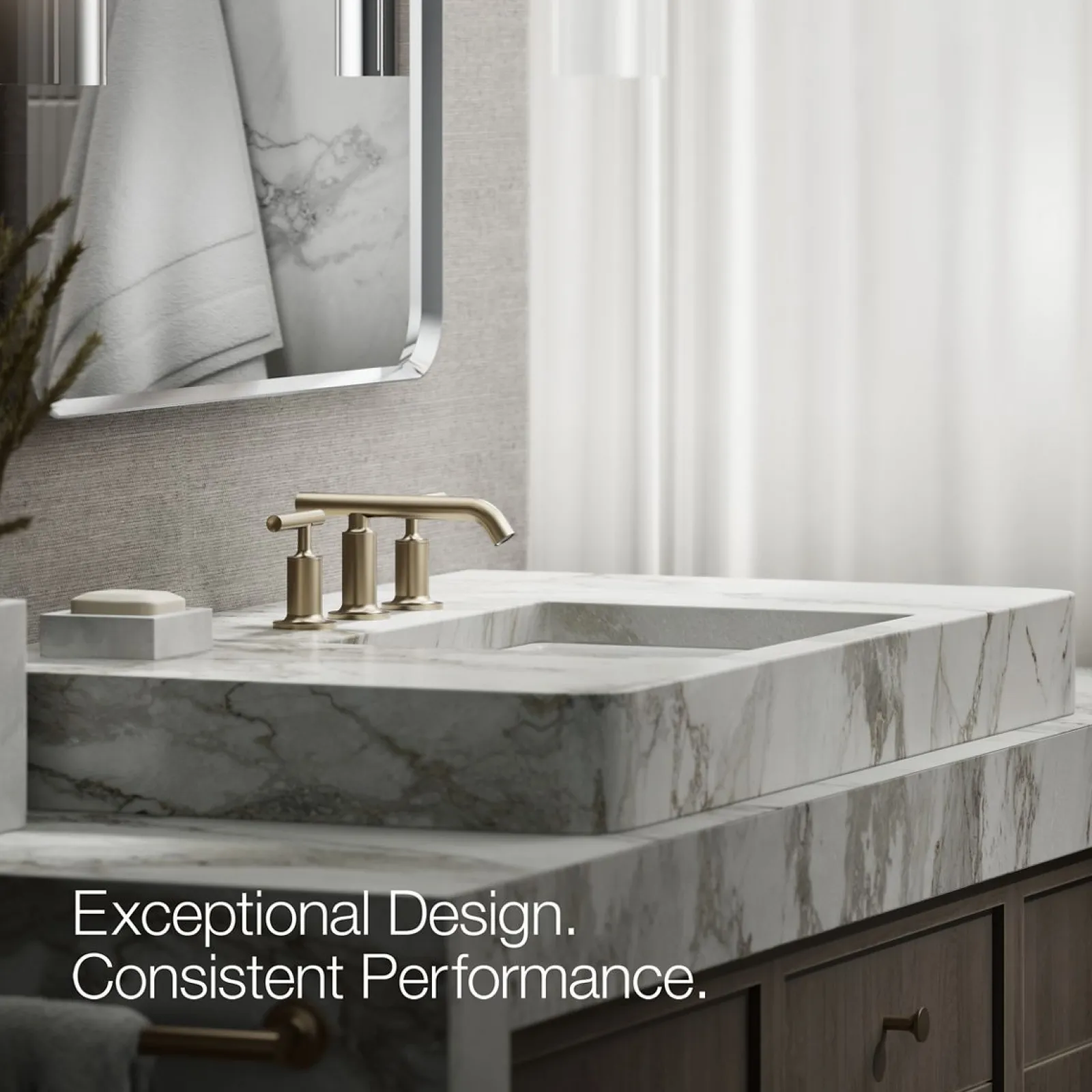 Widespread bathroom sink faucet with Lever handles, 1.2 gpm^Kohler