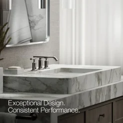 Widespread bathroom sink faucet with Lever handles, 1.2 gpm^Kohler