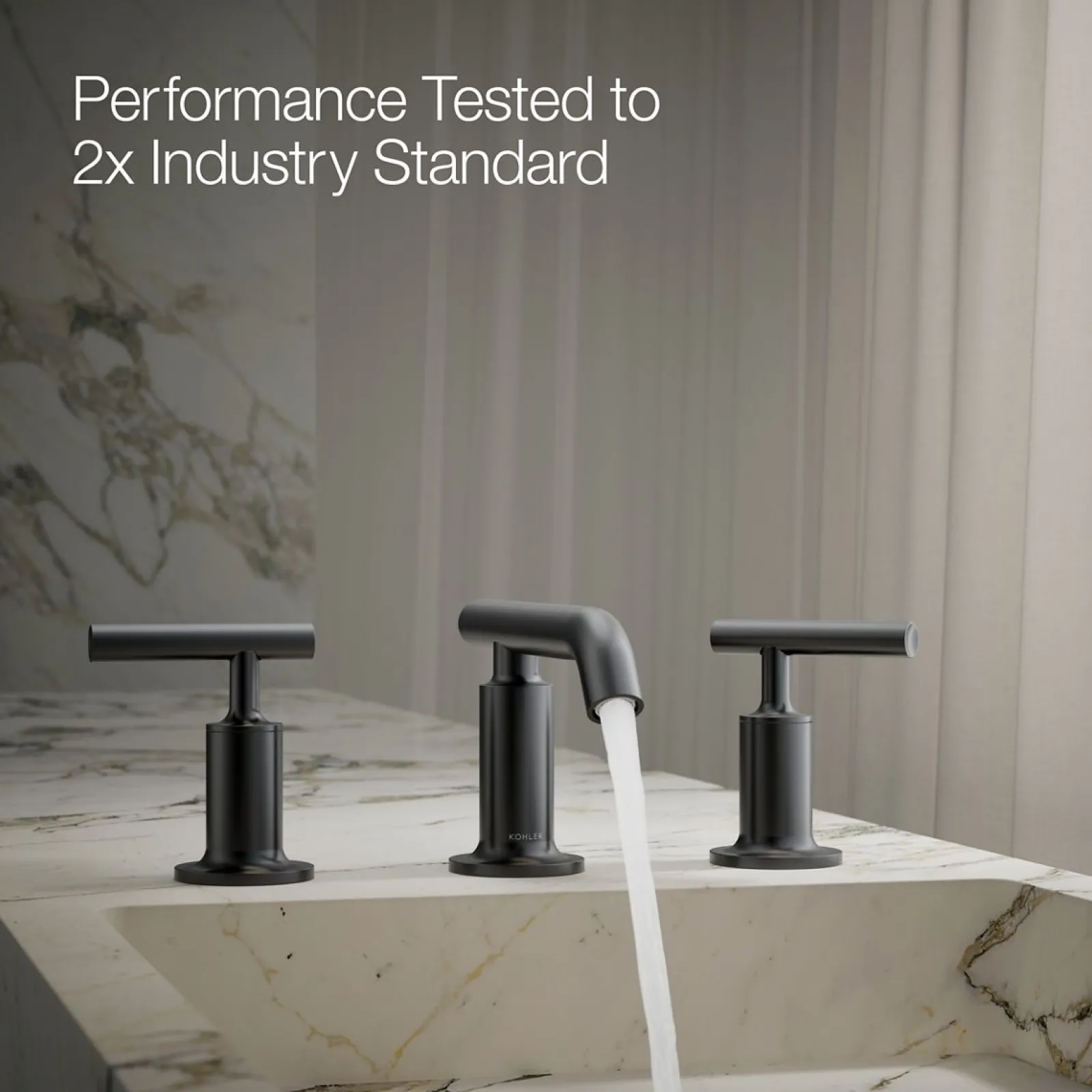Widespread bathroom sink faucet with Lever handles, 1.2 gpm^Kohler