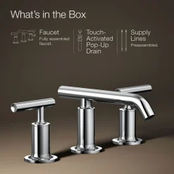 Widespread bathroom sink faucet with Lever handles, 1.2 gpm^Kohler