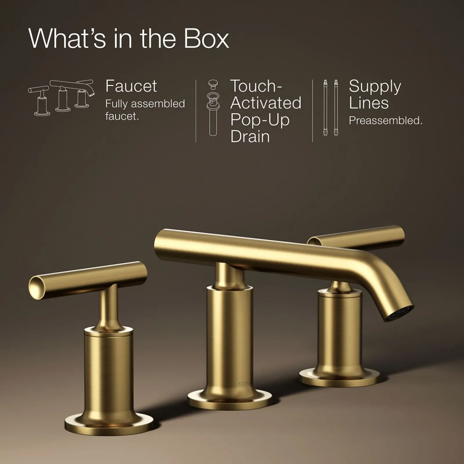 Widespread bathroom sink faucet with Lever handles, 1.2 gpm^Kohler