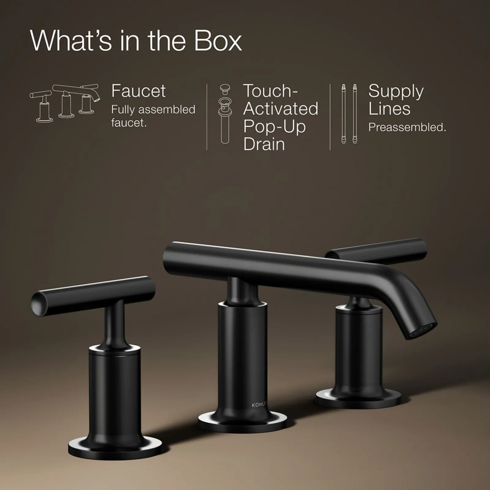 Widespread bathroom sink faucet with Lever handles, 1.2 gpm^Kohler