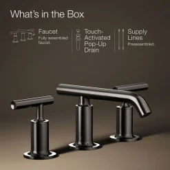 Widespread bathroom sink faucet with Lever handles, 1.2 gpm^Kohler