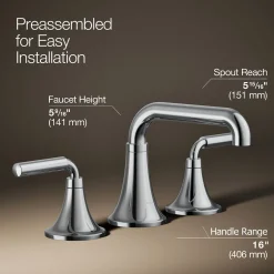 Widespread bathroom sink faucet, 0.5 gpm^Kohler Sale