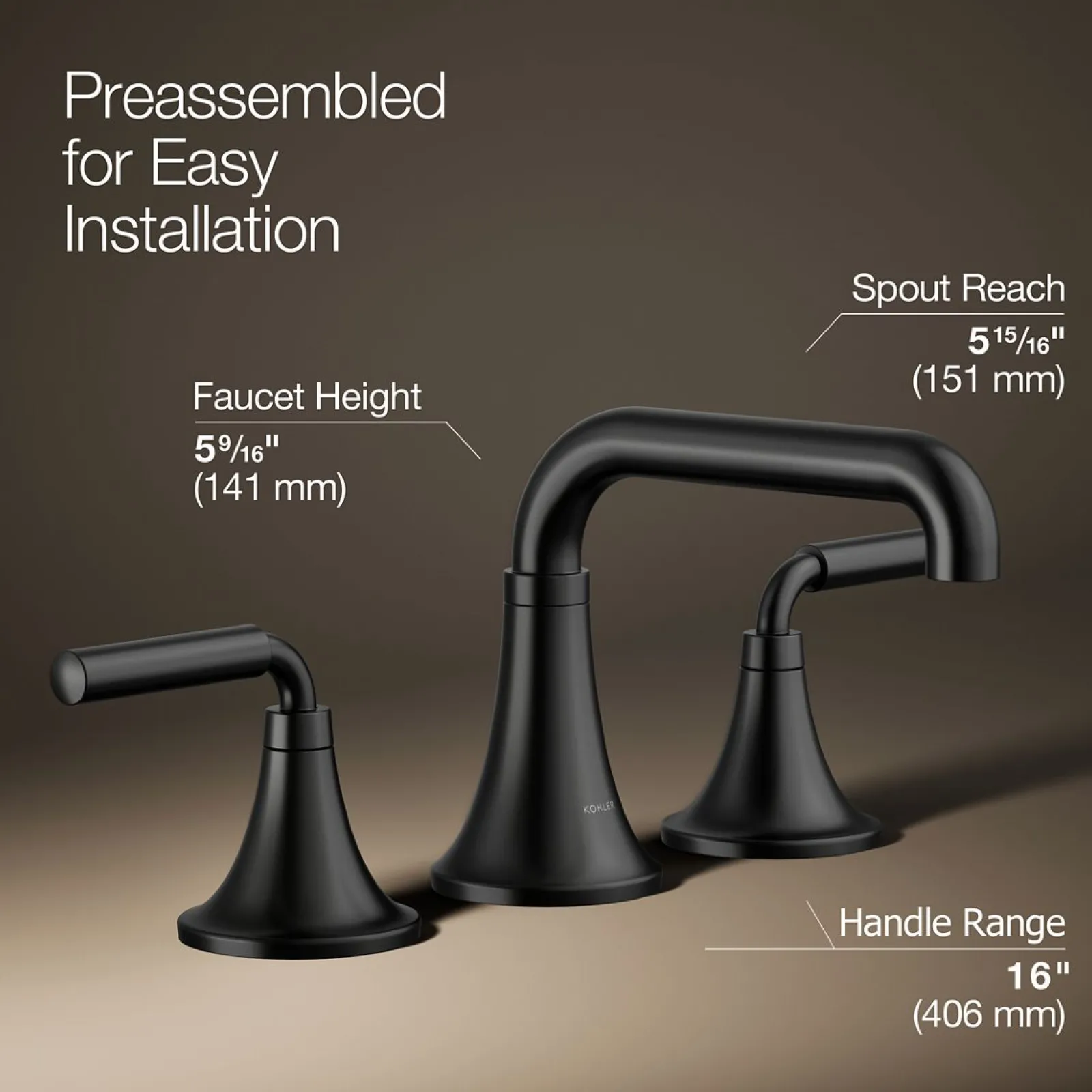 Widespread bathroom sink faucet, 0.5 gpm^Kohler Sale