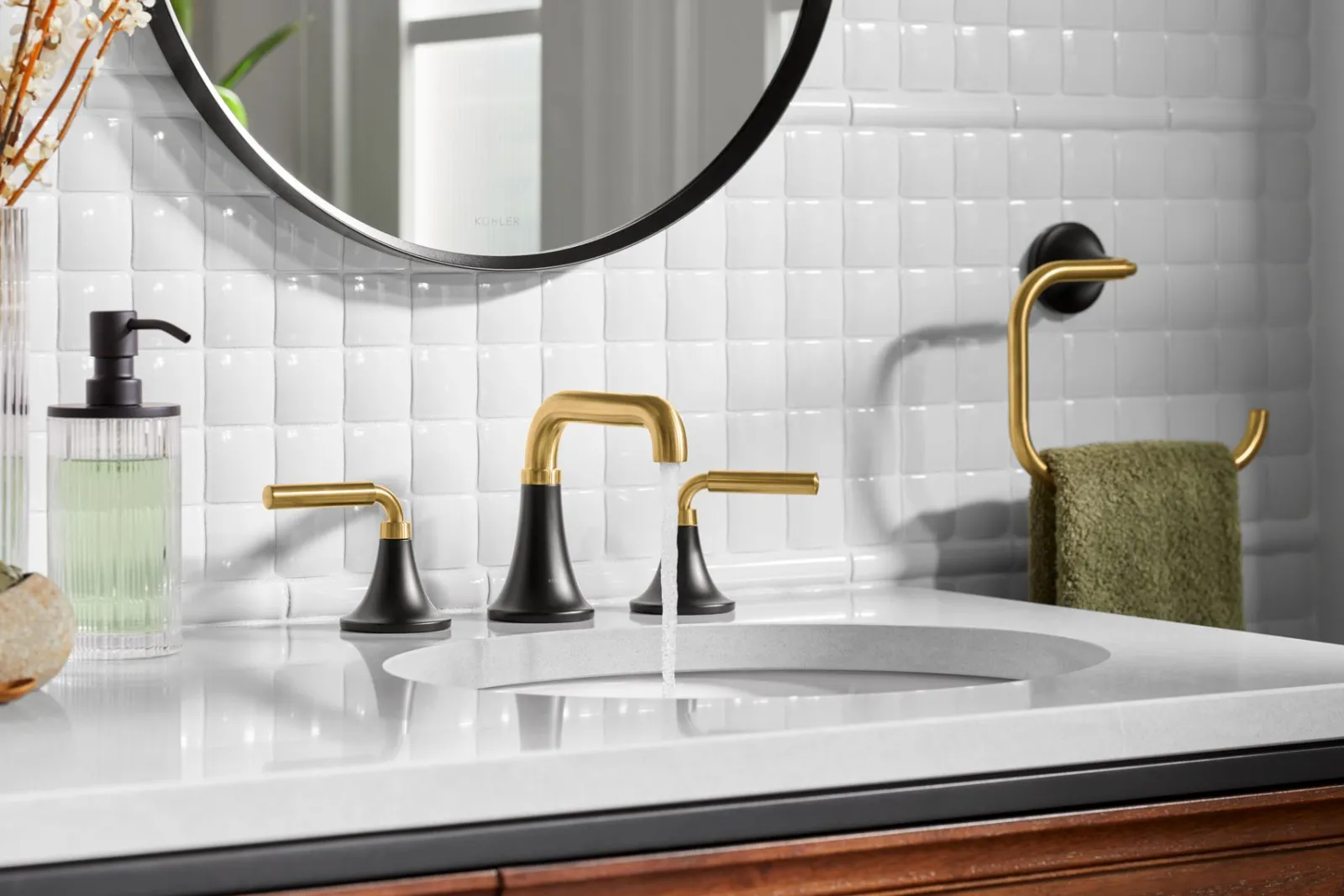 Widespread bathroom sink faucet, 0.5 gpm^Kohler Sale