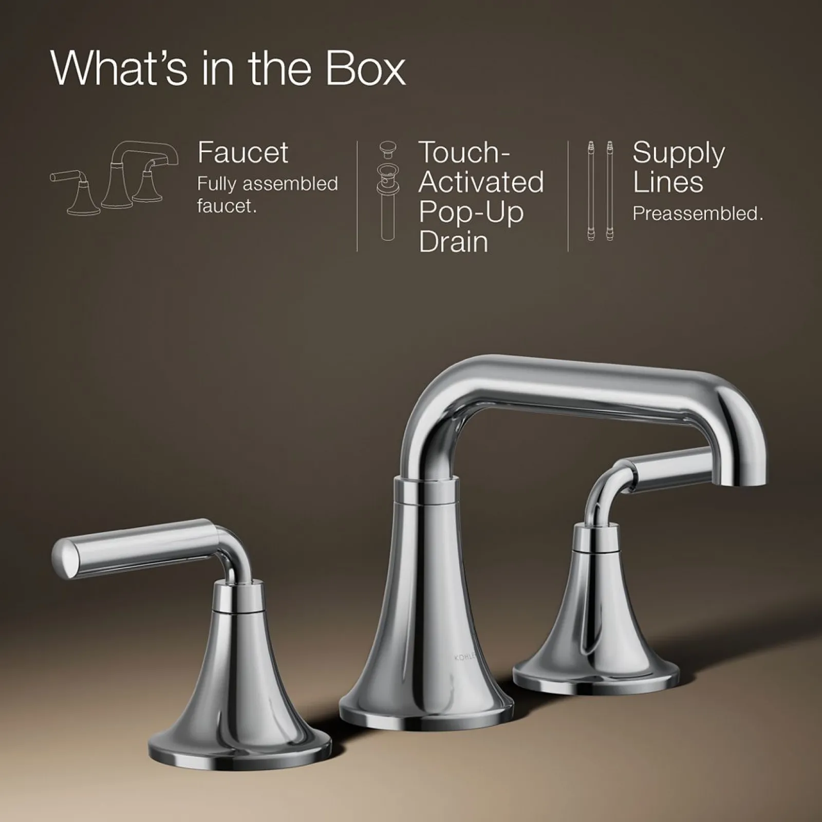 Widespread bathroom sink faucet, 1.2 gpm^Kohler Online
