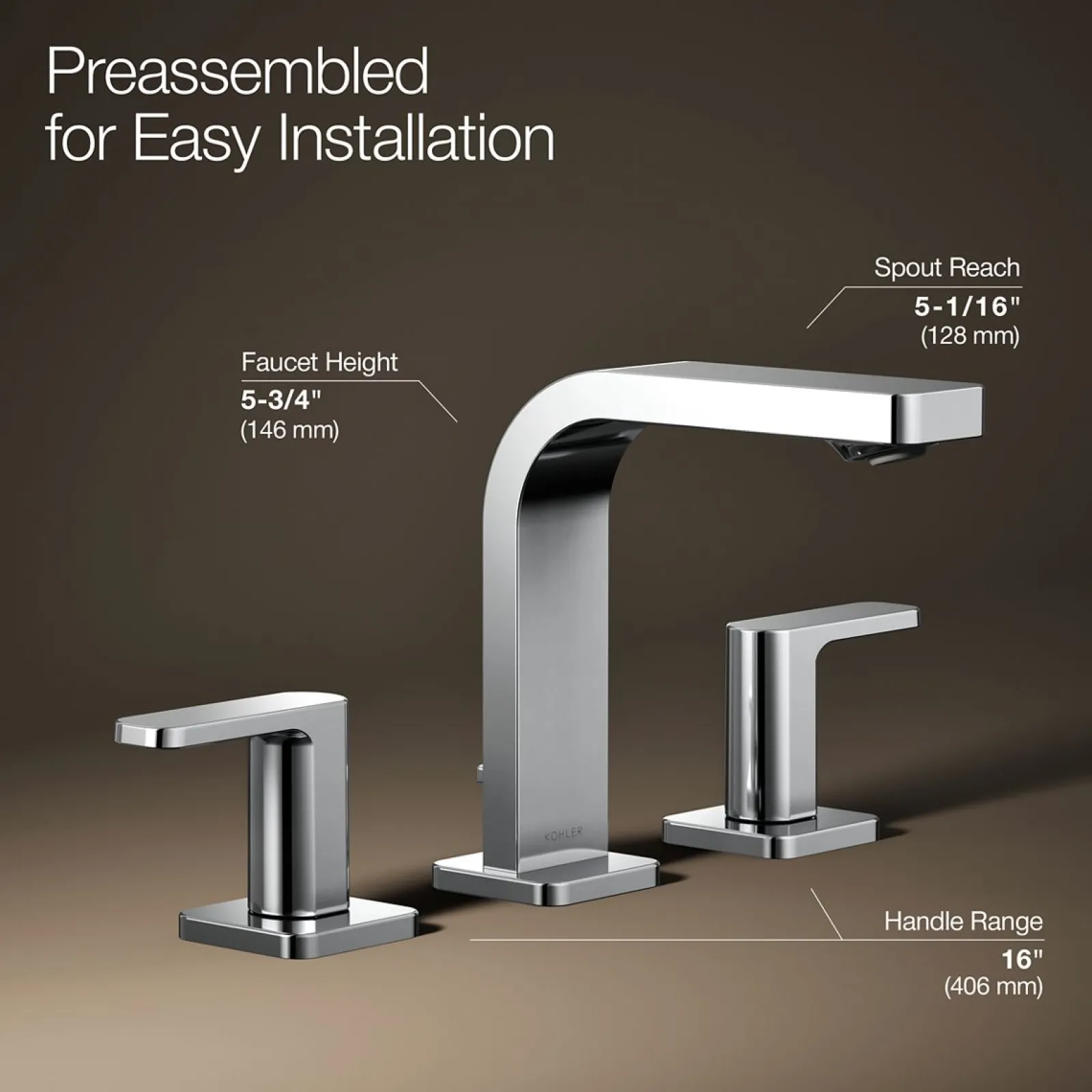 Widespread bathroom sink faucet, 1.0 gpm^Kohler New
