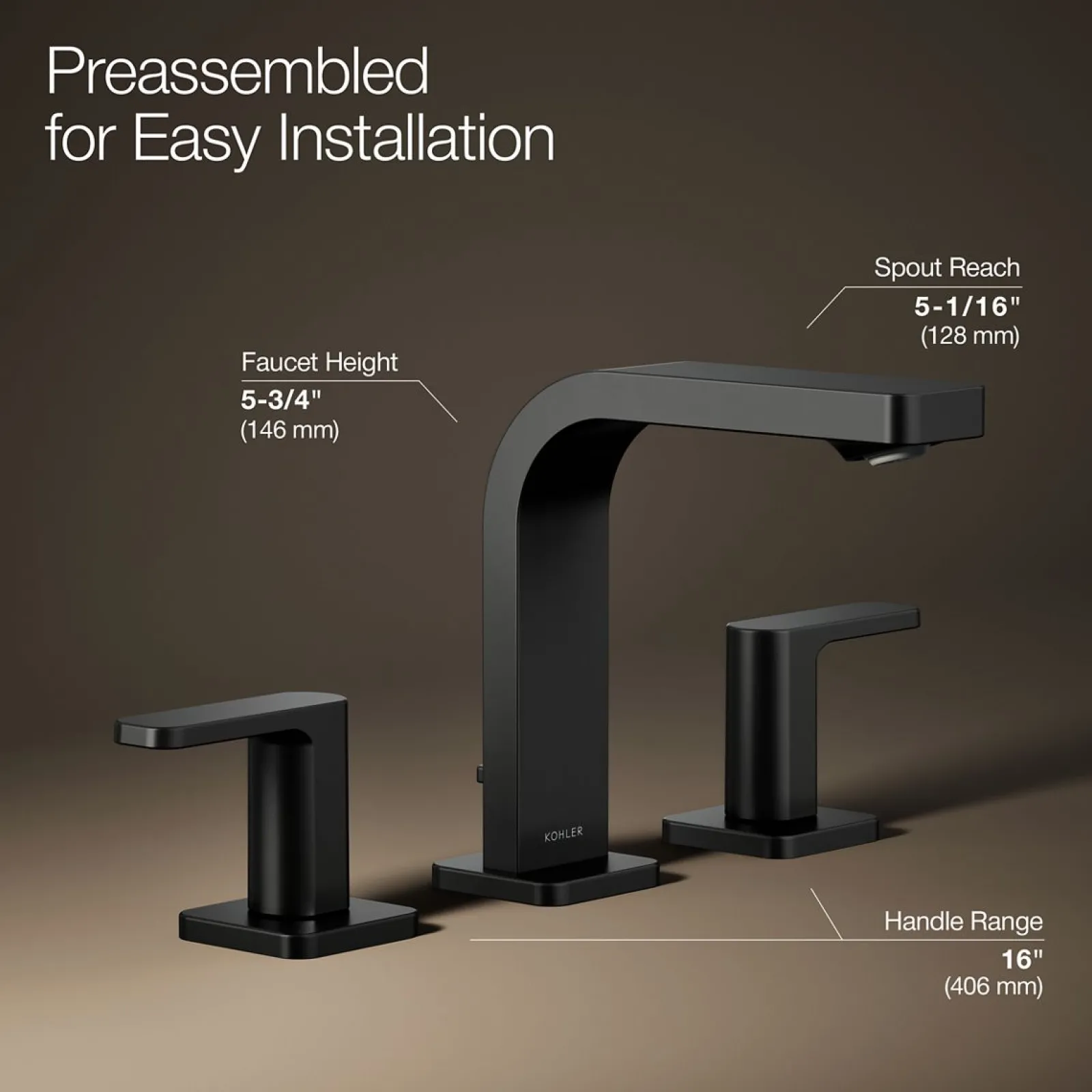Widespread bathroom sink faucet, 1.0 gpm^Kohler New
