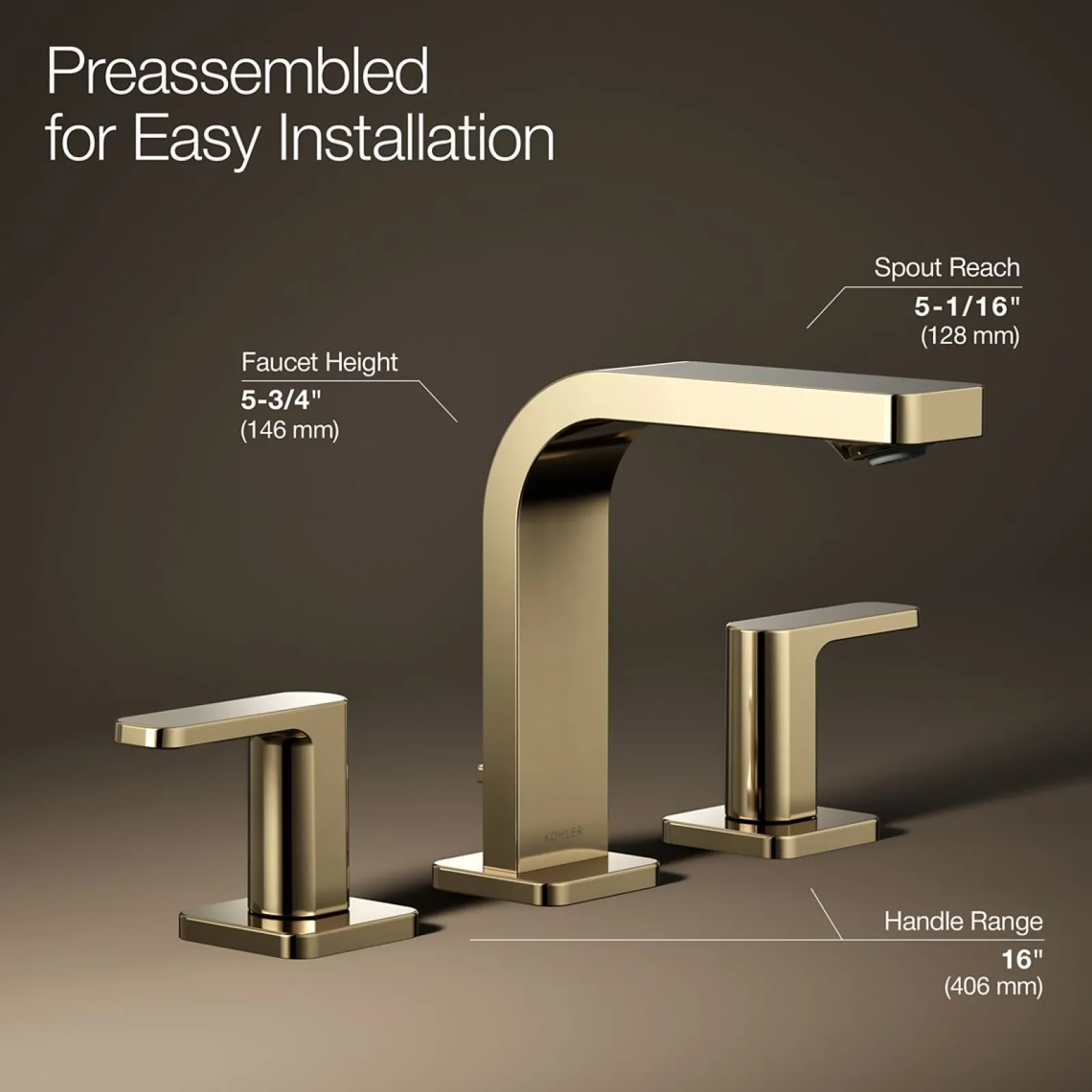 Widespread bathroom sink faucet, 1.0 gpm^Kohler New