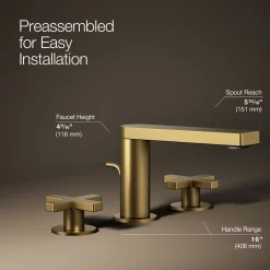 Widespread bathroom sink faucet with Cross handles, 1.2 gpm^Kohler Sale