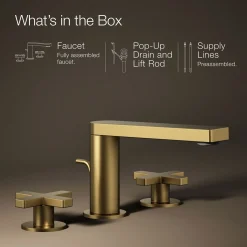 Widespread bathroom sink faucet with Cross handles, 1.2 gpm^Kohler Sale