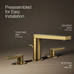 Widespread bathroom sink faucet with Lever handles, 1.2 gpm^Kohler Outlet