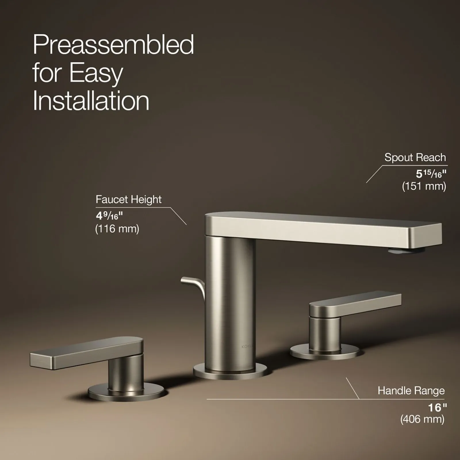 Widespread bathroom sink faucet with Lever handles, 1.2 gpm^Kohler Outlet