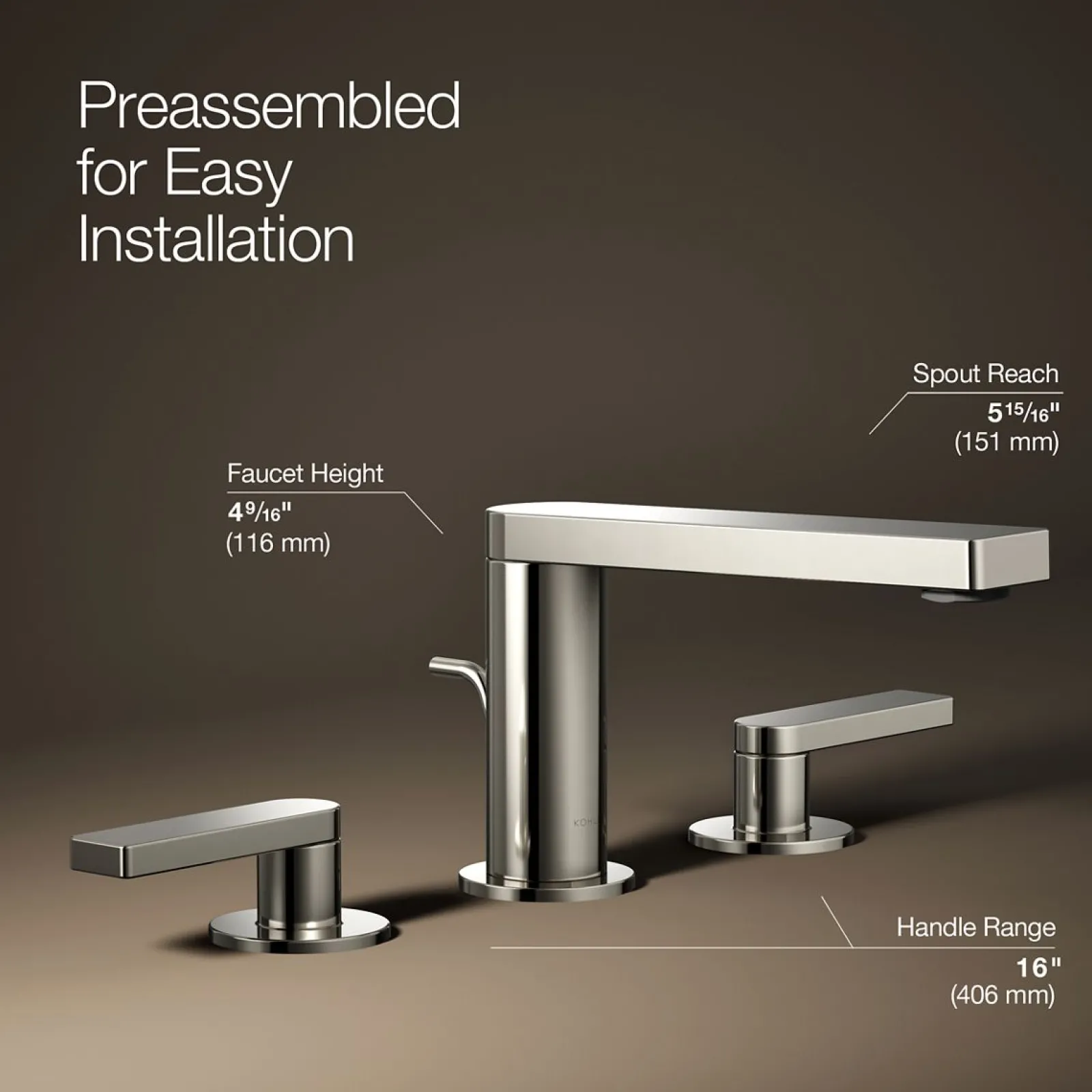 Widespread bathroom sink faucet with Lever handles, 1.2 gpm^Kohler Outlet