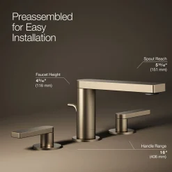 Widespread bathroom sink faucet with Lever handles, 1.2 gpm^Kohler Outlet
