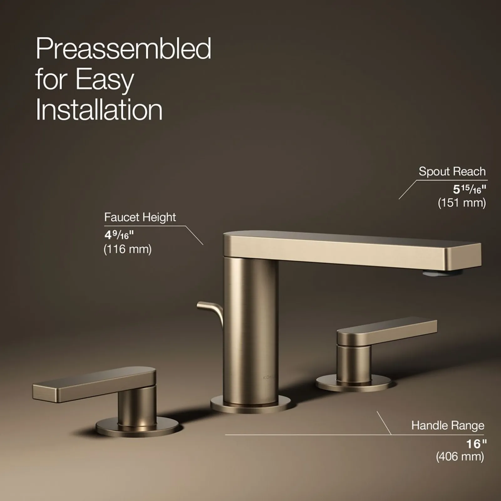 Widespread bathroom sink faucet with Lever handles, 1.2 gpm^Kohler Outlet