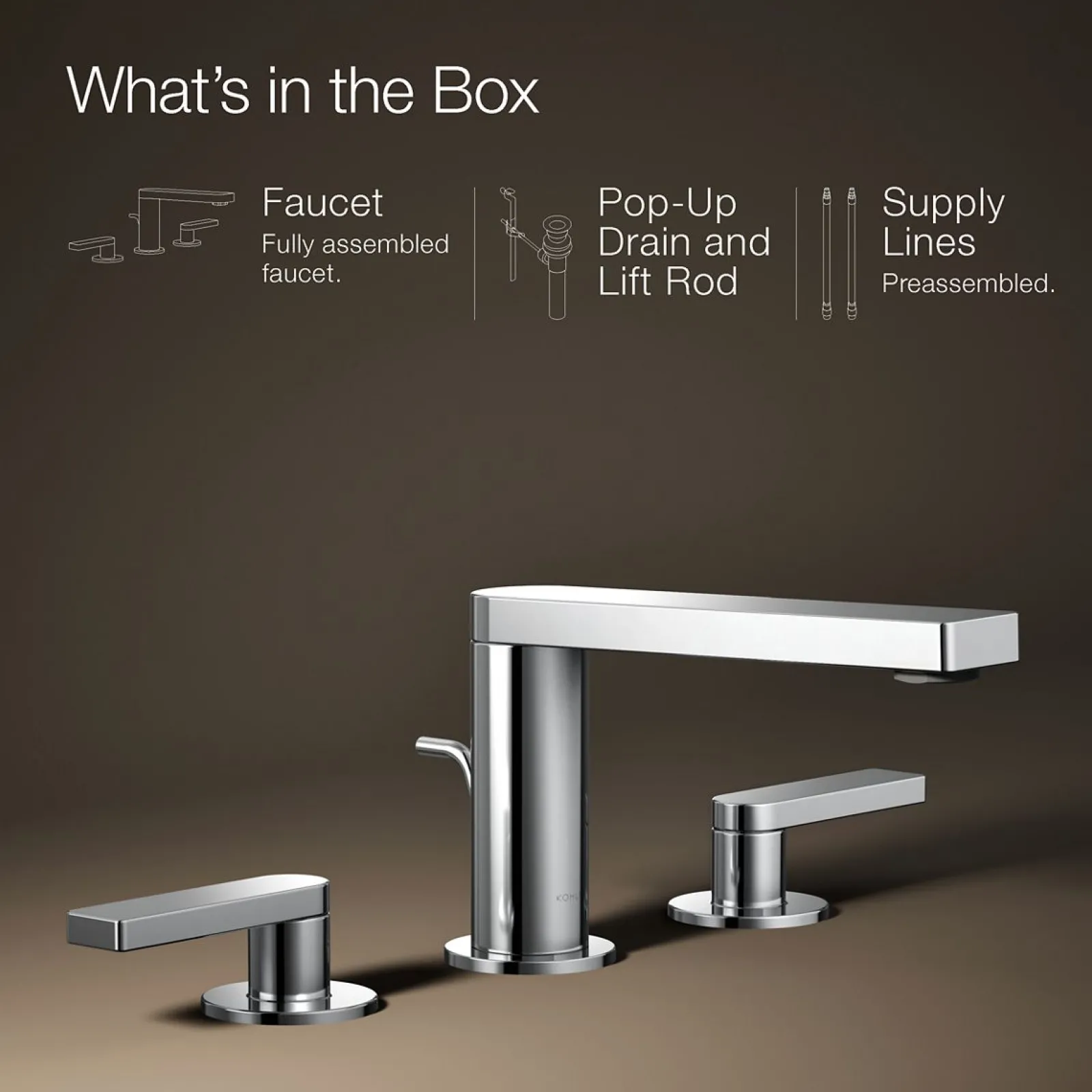 Widespread bathroom sink faucet with Lever handles, 1.2 gpm^Kohler Outlet