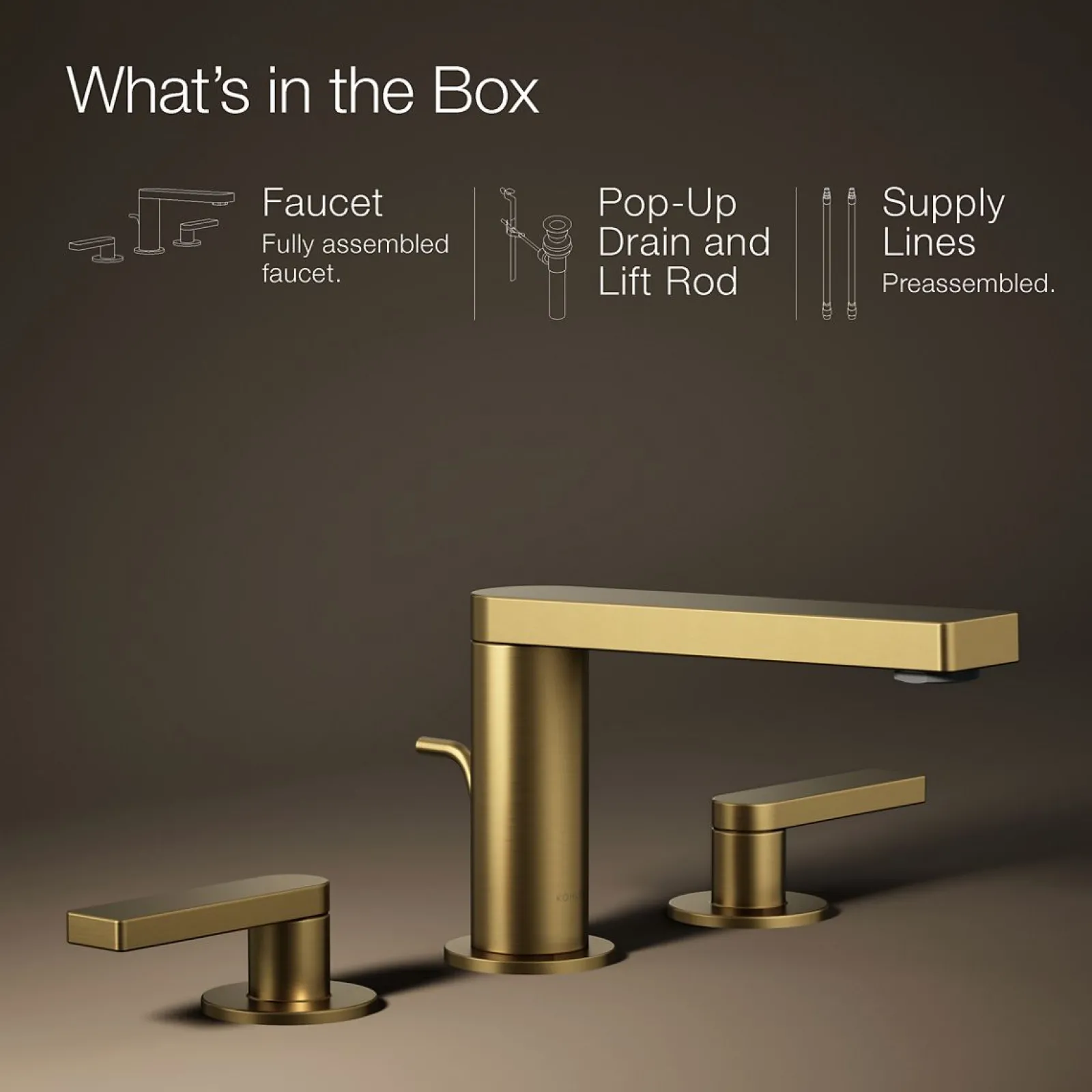 Widespread bathroom sink faucet with Lever handles, 1.2 gpm^Kohler Outlet