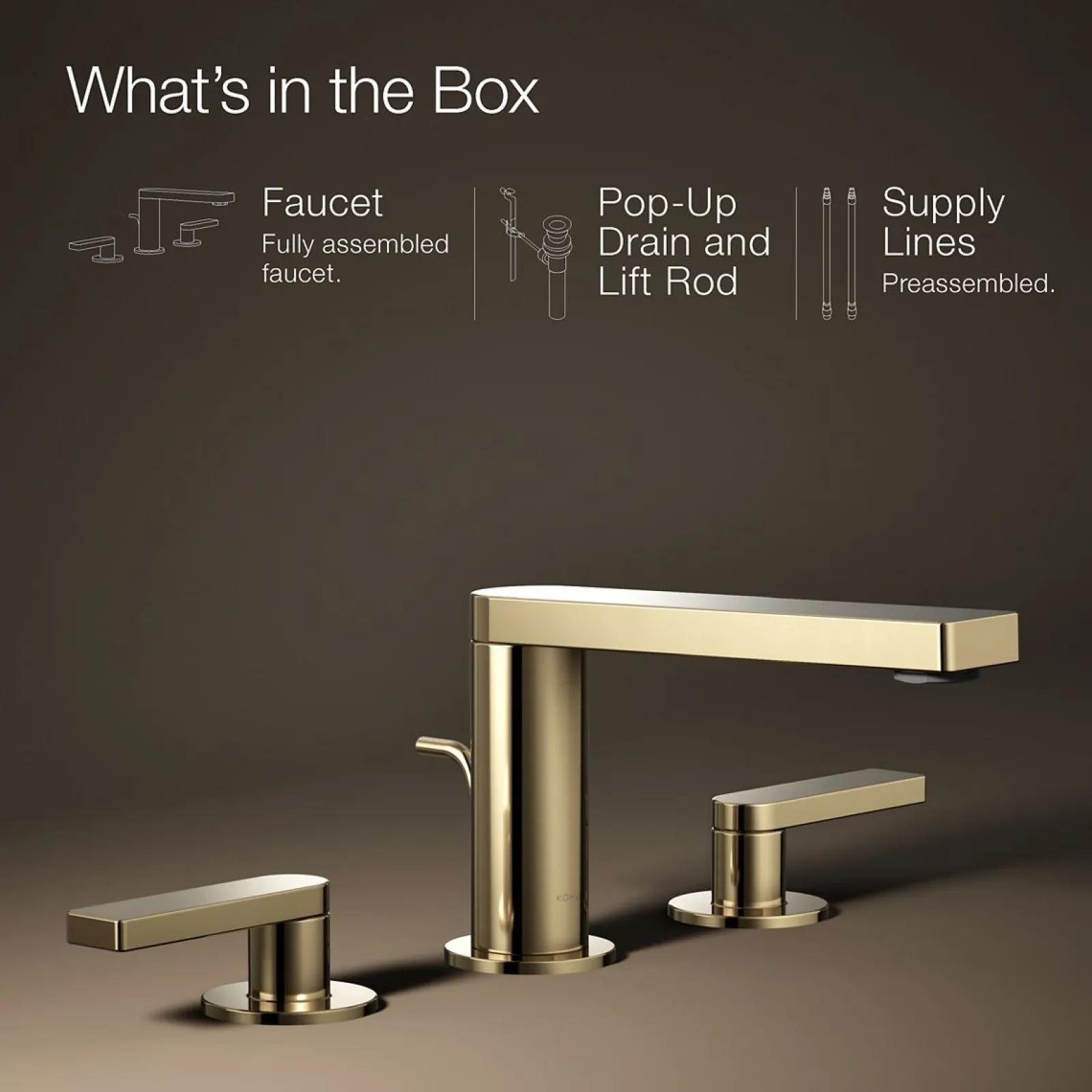 Widespread bathroom sink faucet with Lever handles, 1.2 gpm^Kohler Outlet