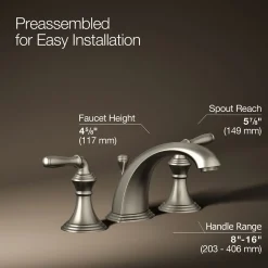 Widespread bathroom sink faucet, 1.2 gpm^Kohler New