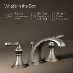 Widespread bathroom sink faucet, 1.2 gpm^Kohler New