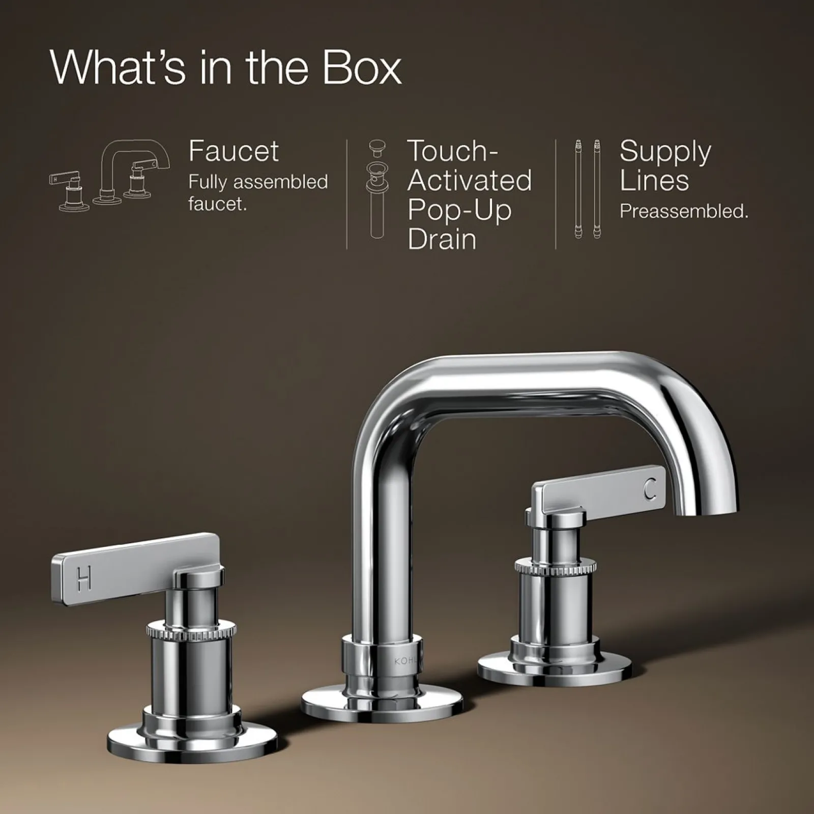 Widespread bathroom sink faucet, 1.2 gpm^Kohler Best