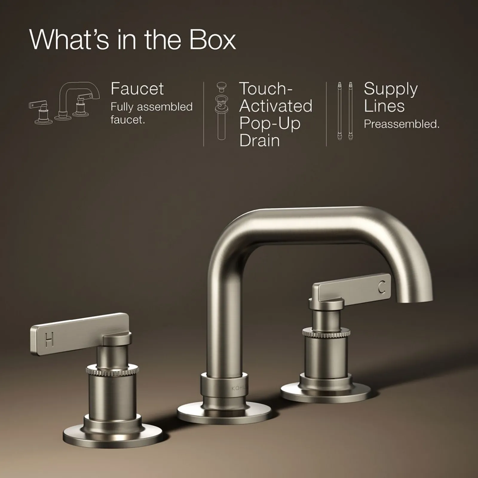 Widespread bathroom sink faucet, 1.2 gpm^Kohler Best
