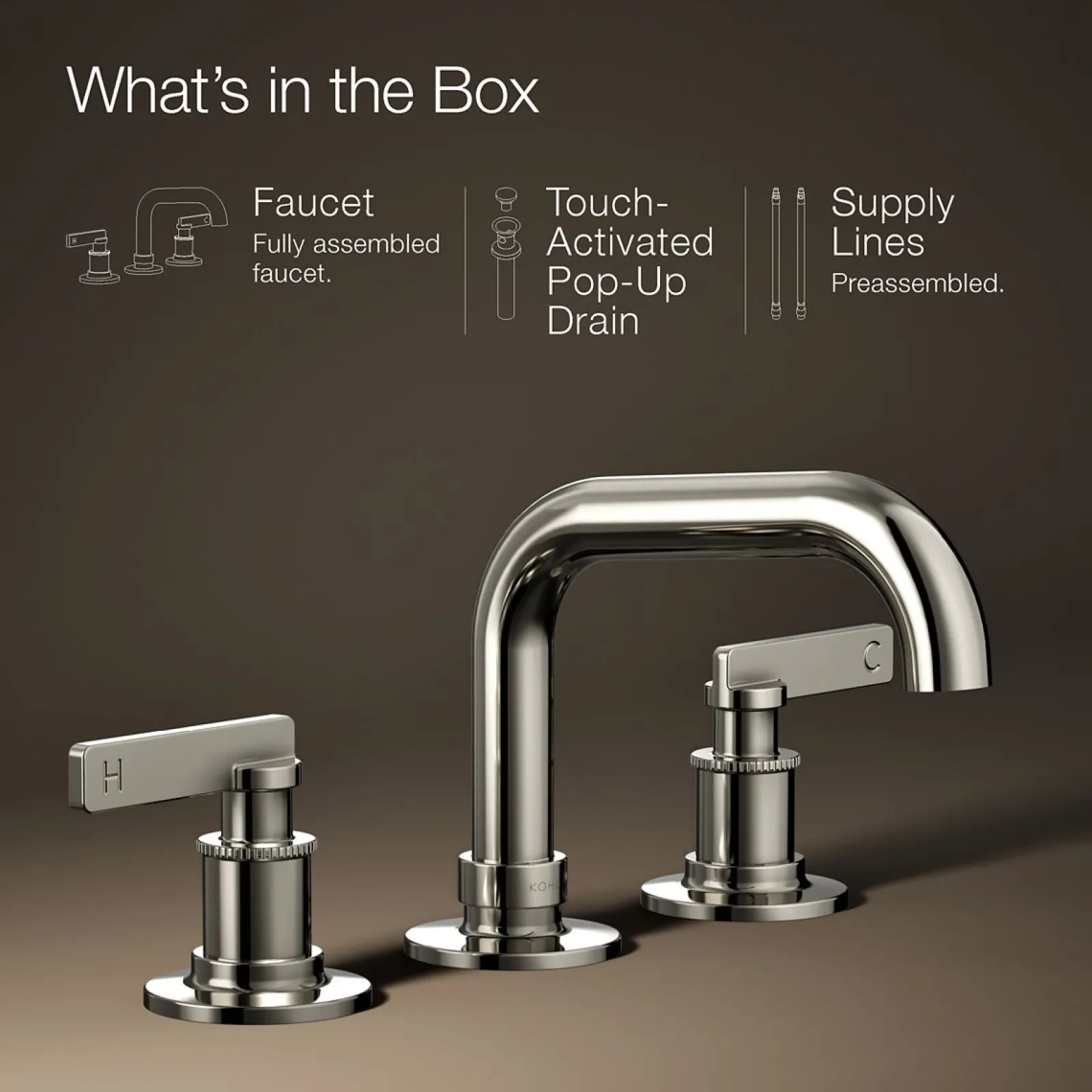 Widespread bathroom sink faucet, 1.2 gpm^Kohler Best