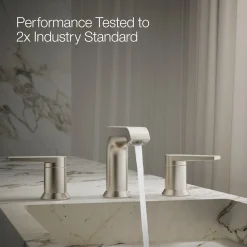 Widespread bathroom sink faucet, 1.2 gpm^Kohler Hot