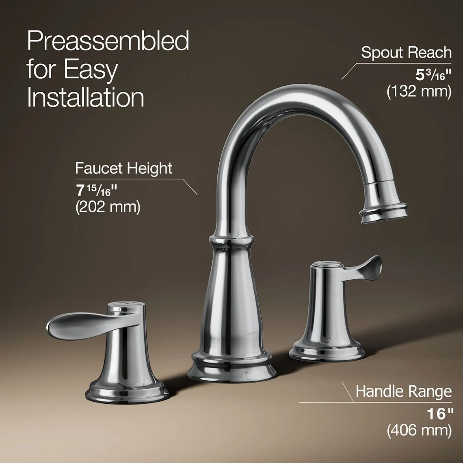 Widespread bathroom sink faucet, 1.2 gpm^Kohler Outlet