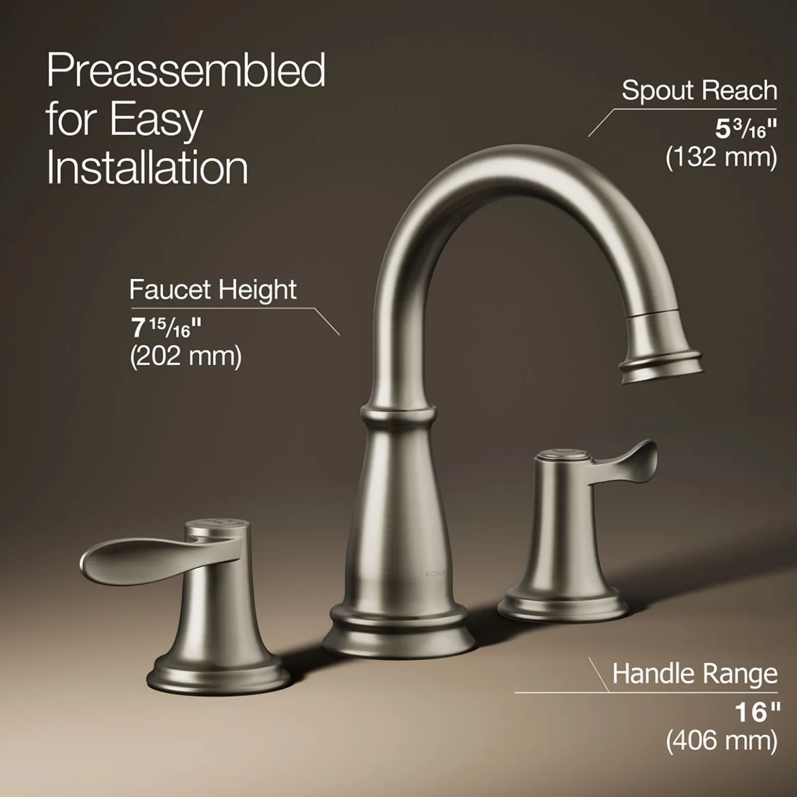 Widespread bathroom sink faucet, 1.2 gpm^Kohler Outlet