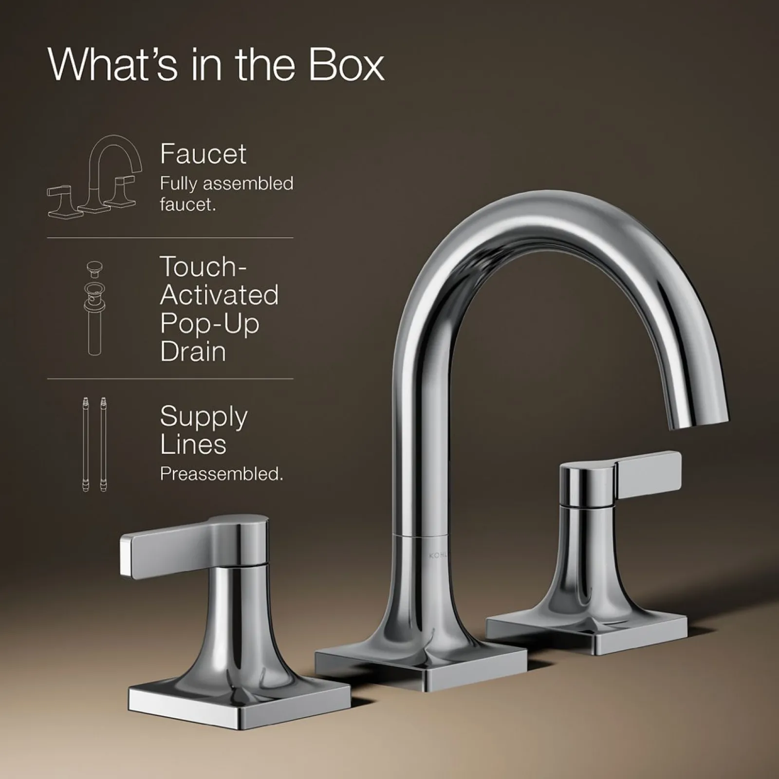 Widespread bathroom sink faucet, 1.2 gpm^Kohler Discount