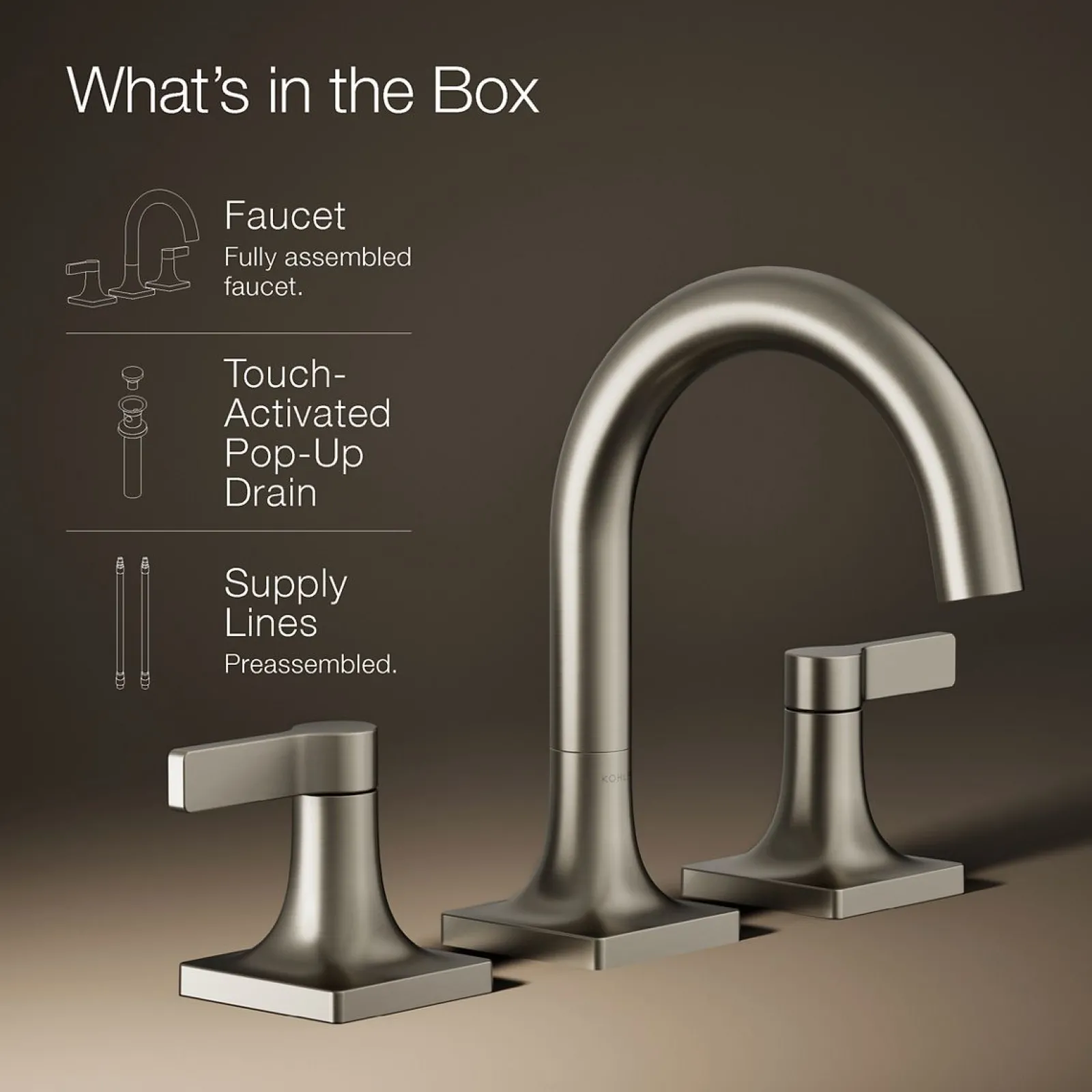 Widespread bathroom sink faucet, 1.2 gpm^Kohler Discount