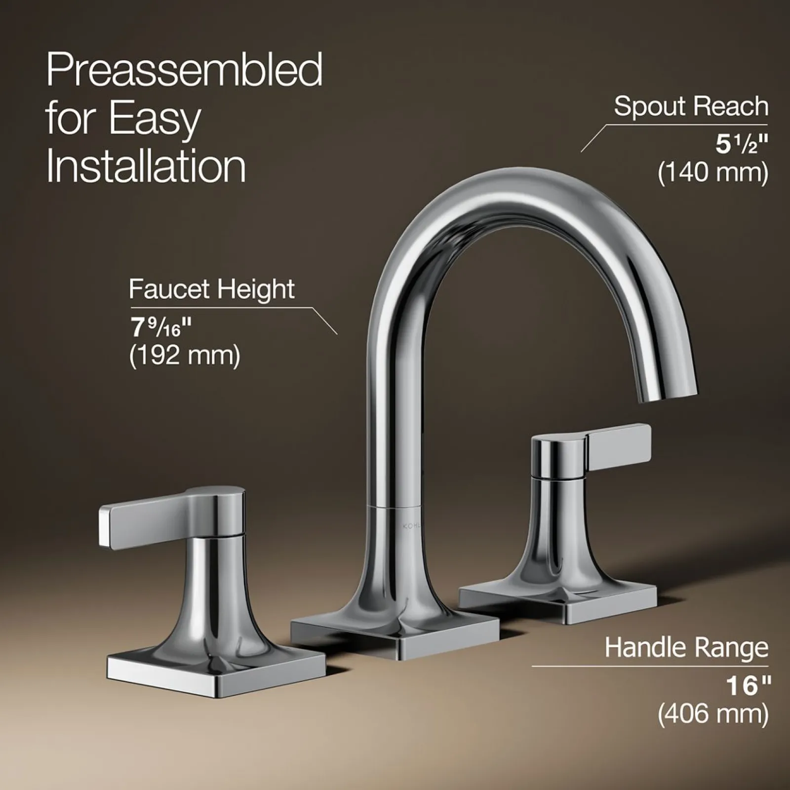 Widespread bathroom sink faucet, 1.2 gpm^Kohler Discount