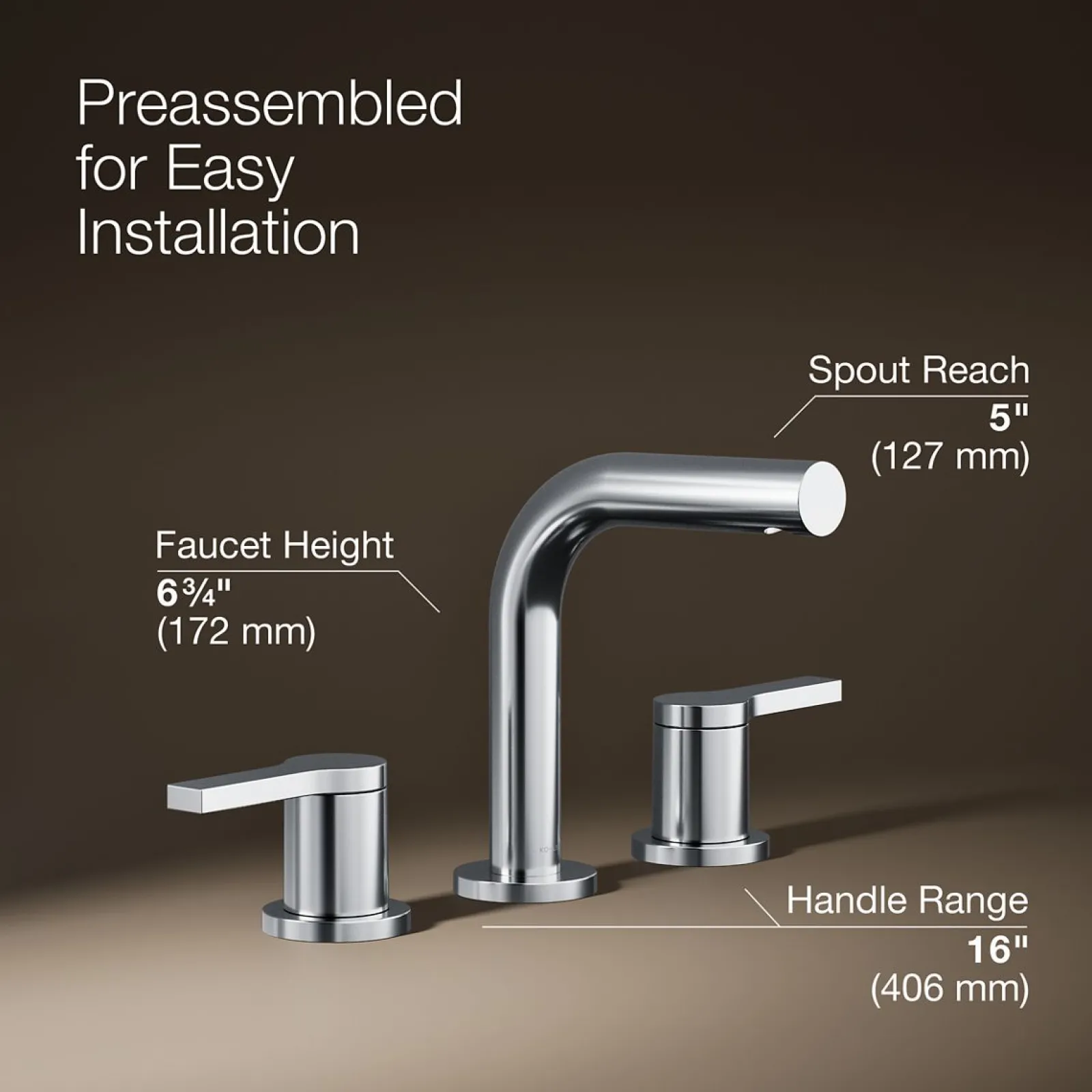 Widespread bathroom sink faucet, 1.2 gpm^Kohler Discount
