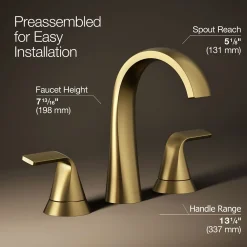 Widespread bathroom sink faucet, 1.2 gpm^Kohler Best