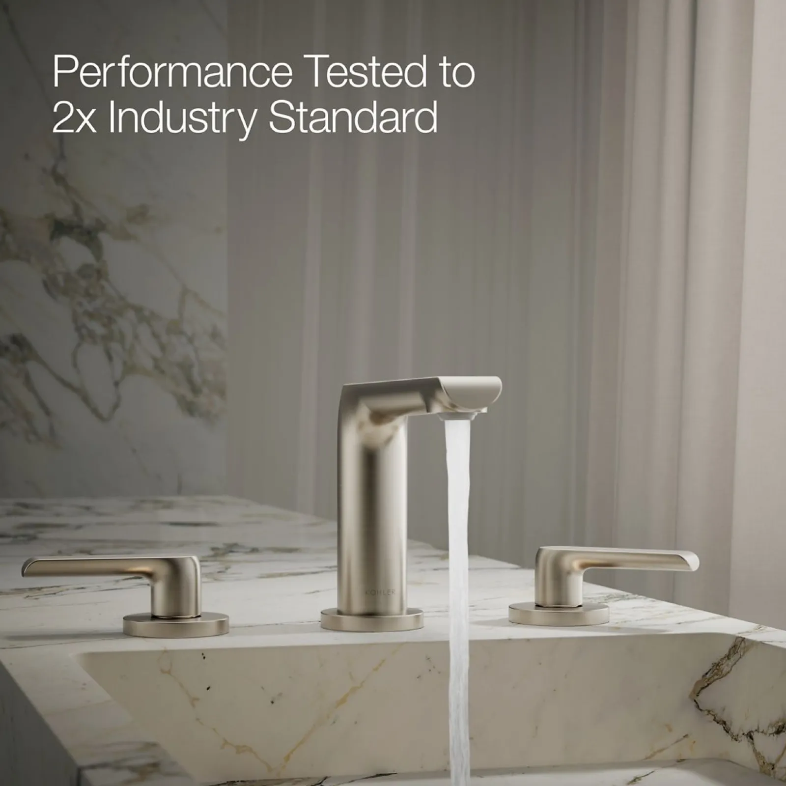 Widespread bathroom sink faucet, 1.2 gpm^Kohler New