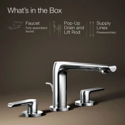 Widespread bathroom sink faucet, 1.2 gpm^Kohler New