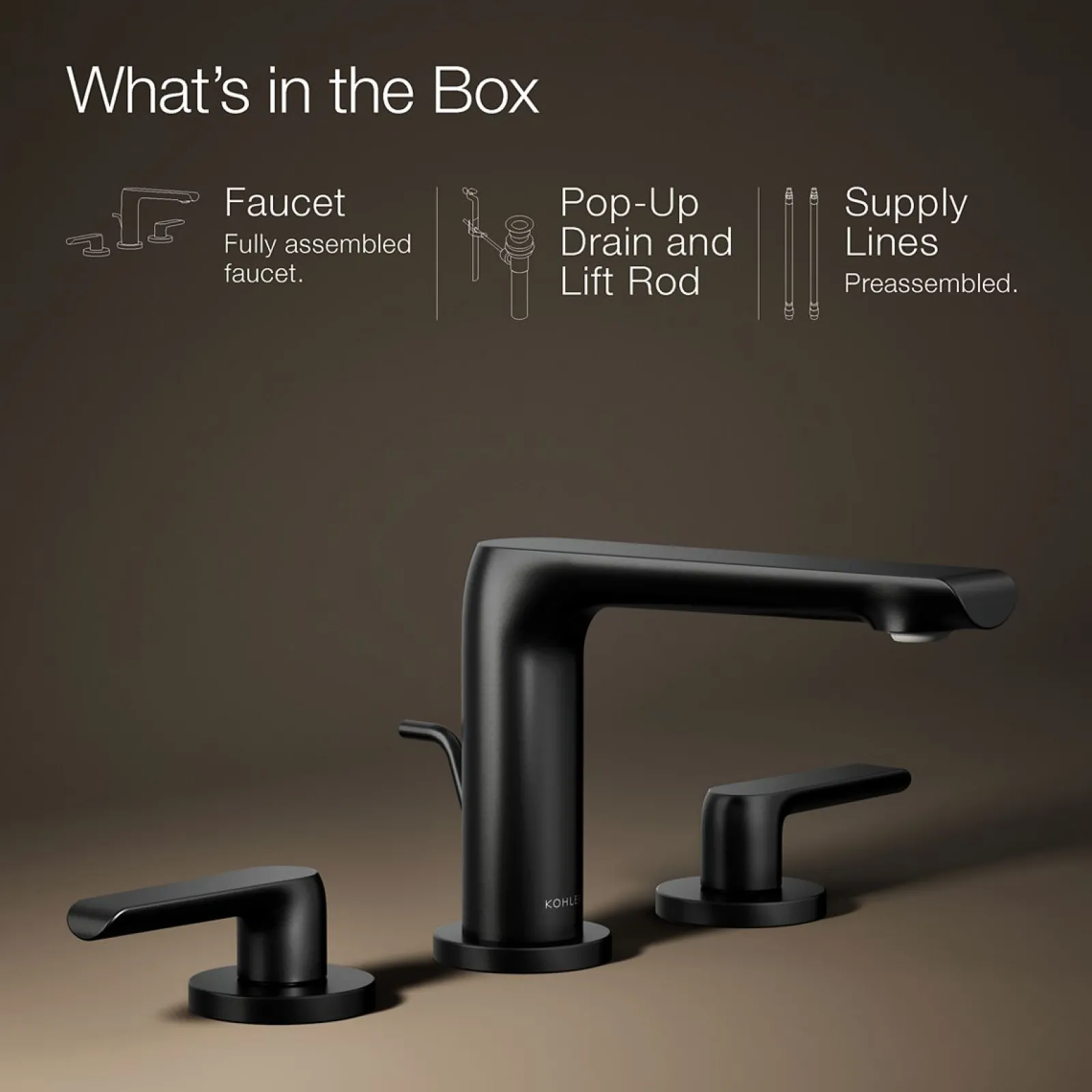 Widespread bathroom sink faucet, 1.2 gpm^Kohler New