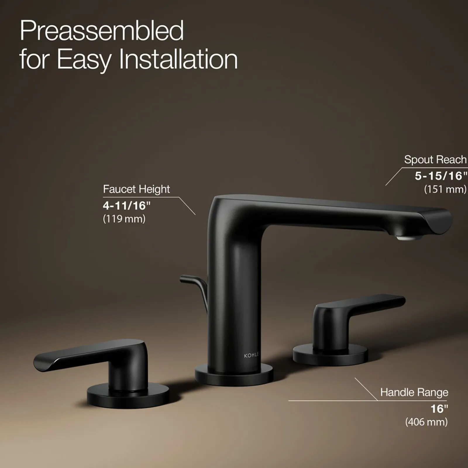 Widespread bathroom sink faucet, 1.2 gpm^Kohler New