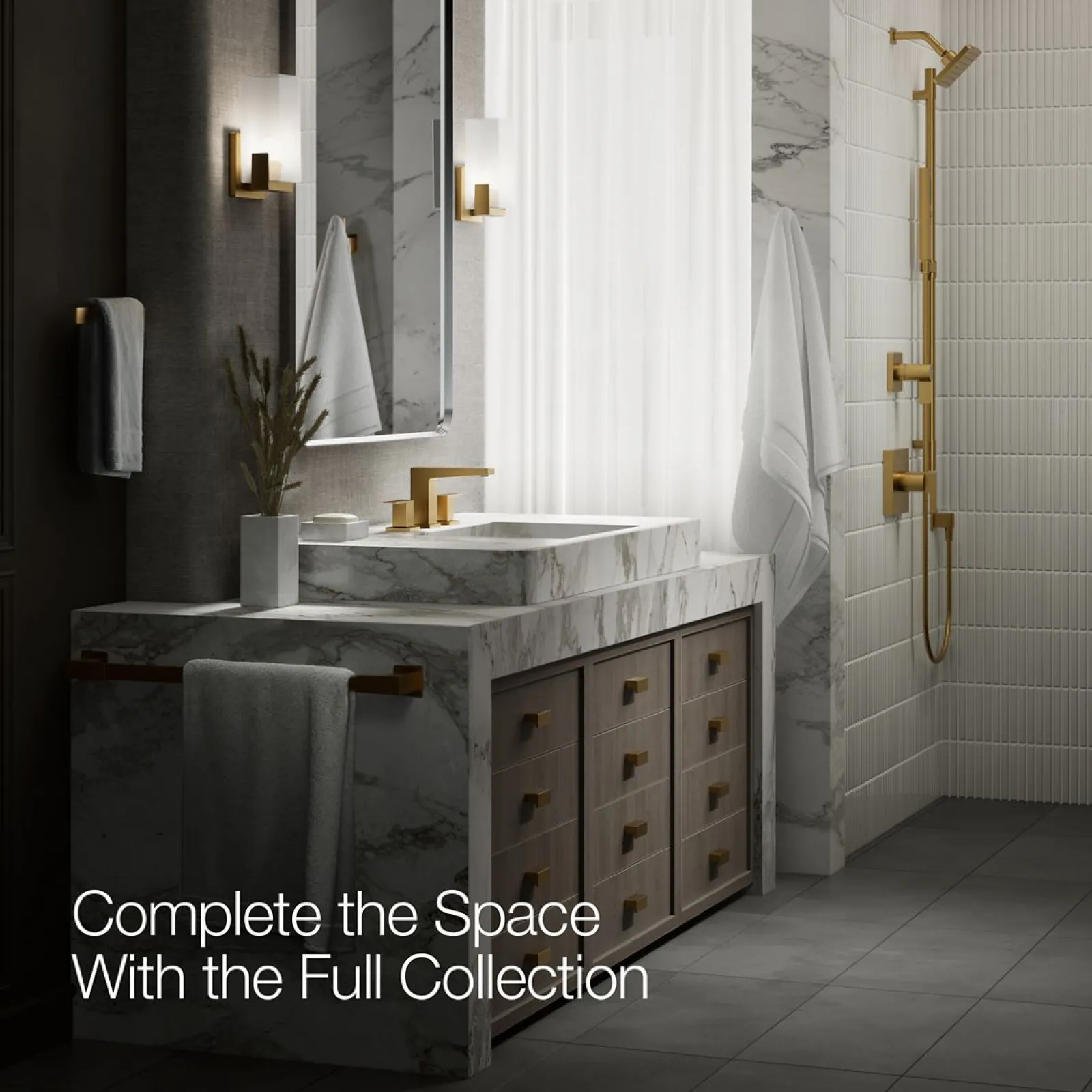 Widespread bathroom sink faucet, 0.5 gpm^Kohler New
