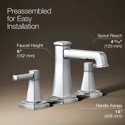 Widespread bathroom sink faucet, 1.2 gpm^Kohler