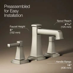 Widespread bathroom sink faucet, 1.2 gpm^Kohler