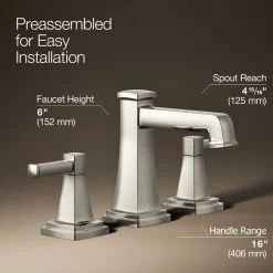 Widespread bathroom sink faucet, 1.2 gpm^Kohler