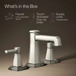 Widespread bathroom sink faucet, 1.2 gpm^Kohler