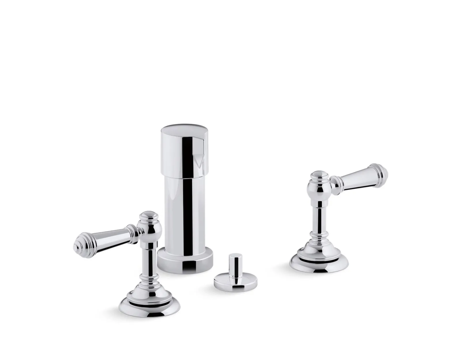 Widespread bidet faucet with lever handles^Kohler Discount